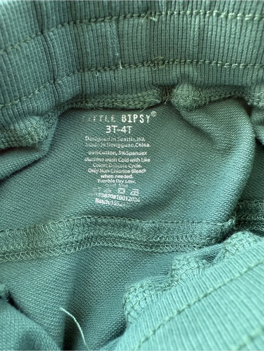 Little Bipsy Green Drawstring Kids Shorts 3T-4T